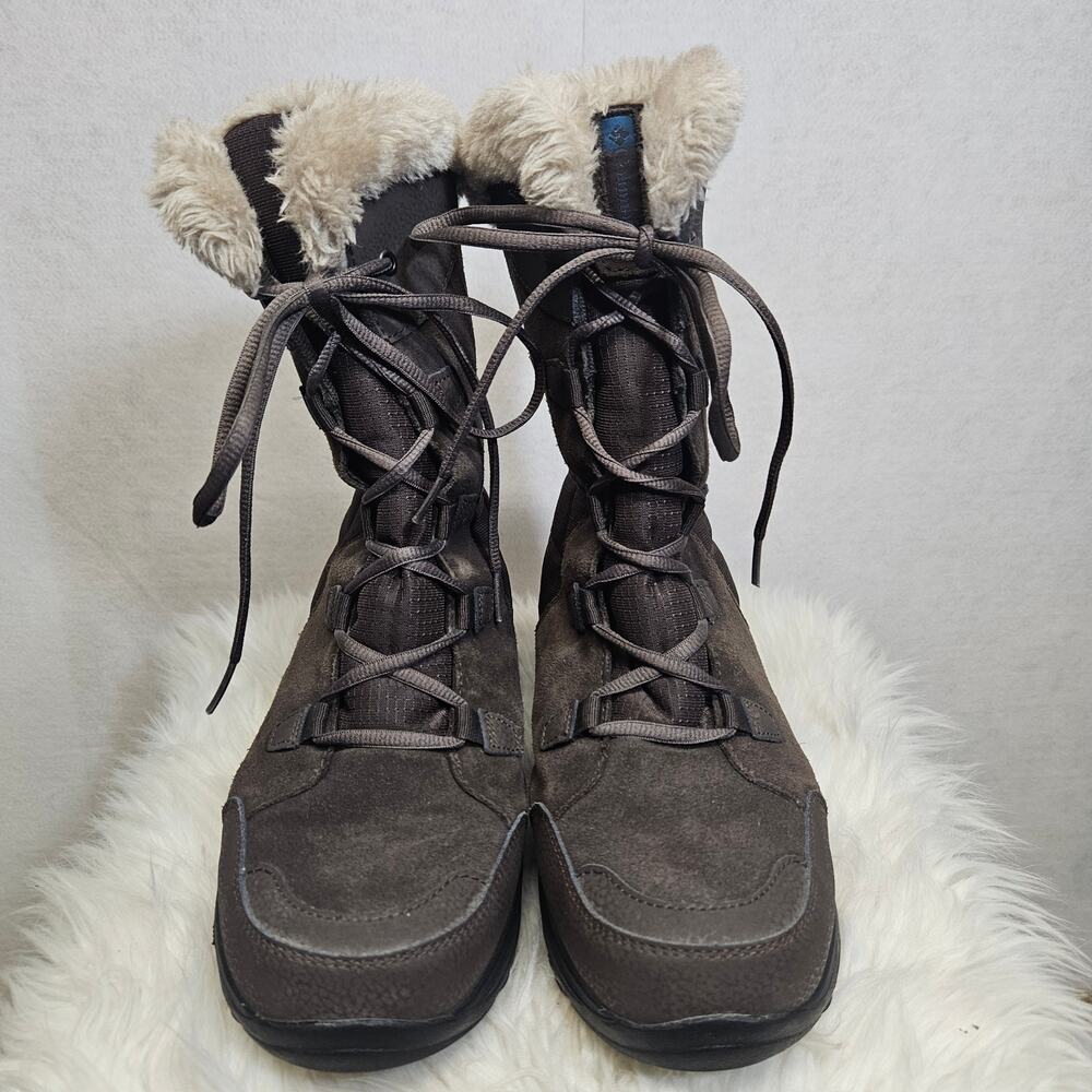 Columbia Ice Maiden Brown Winter Boots Faux Fur Waterproof Women's Size 11